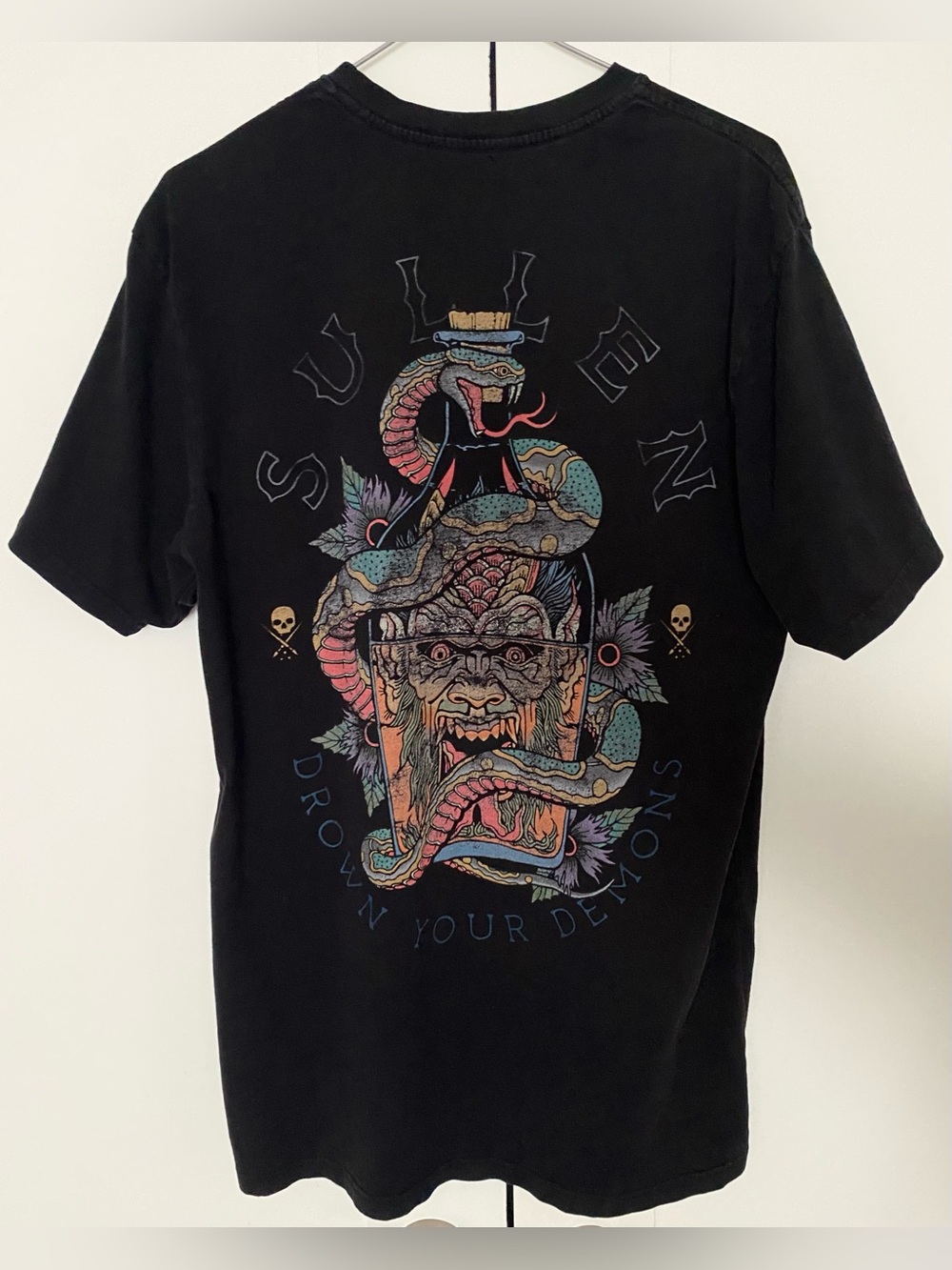 Rare Sullen Men's “Drown Your Demons” Premium Short Sleeve T-Shirt Large